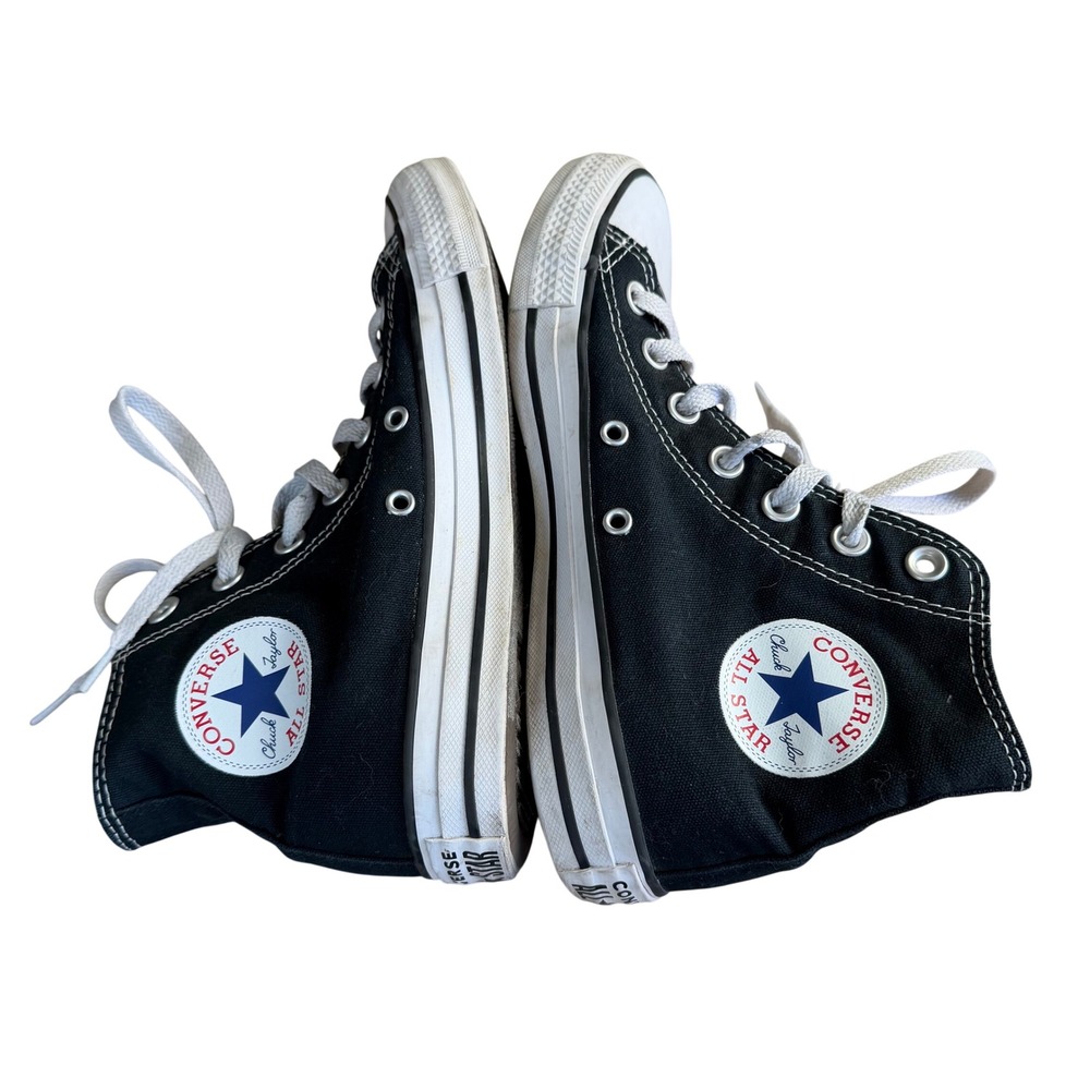 Converse Chuck Taylor All Star Unisex M5.5 W7.5 Black High Top Sneakers - M9160 - Picture 2 of 6